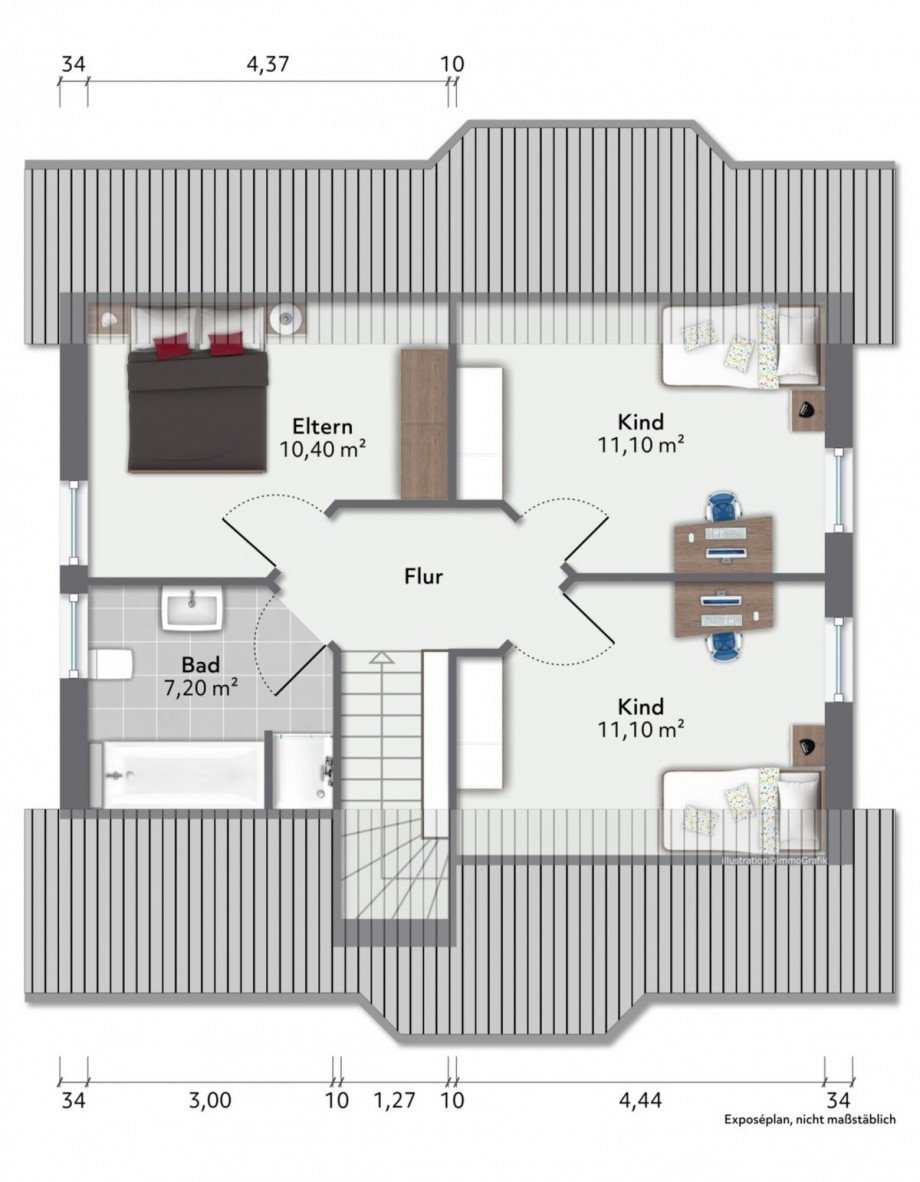 Dachgeschoss Einfamilienhaus Fehmarn