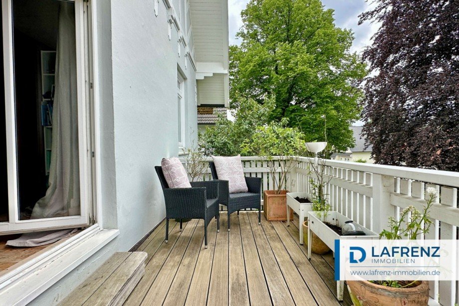 Westbalkon-vor-dem-Elternschlafzimmer Einfamilienhaus Hamburg / Rahlstedt