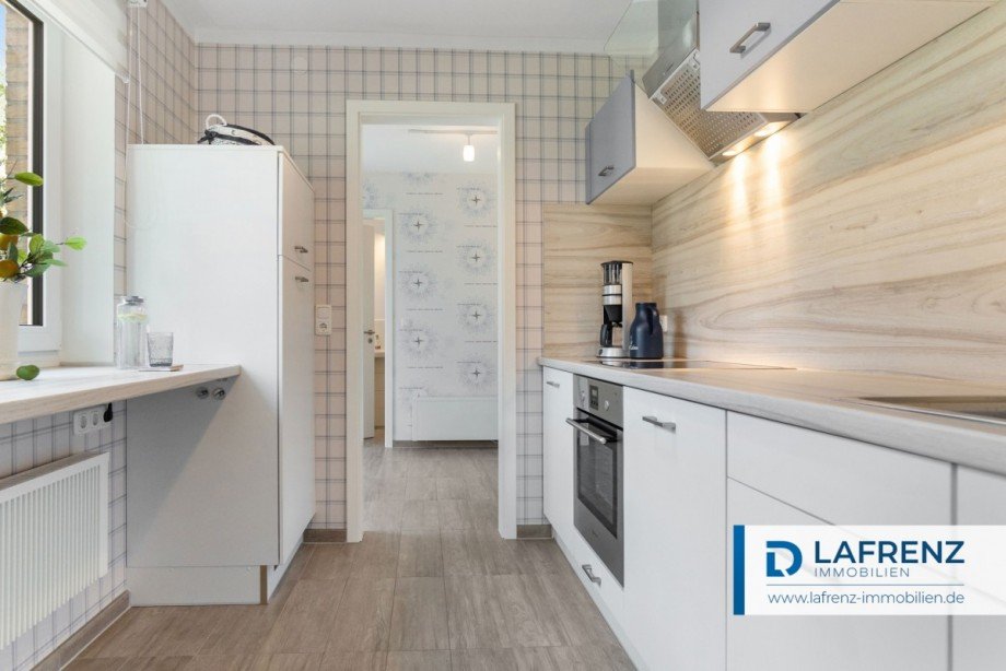 Blick-aus-der-K�che Bungalow Fehmarn