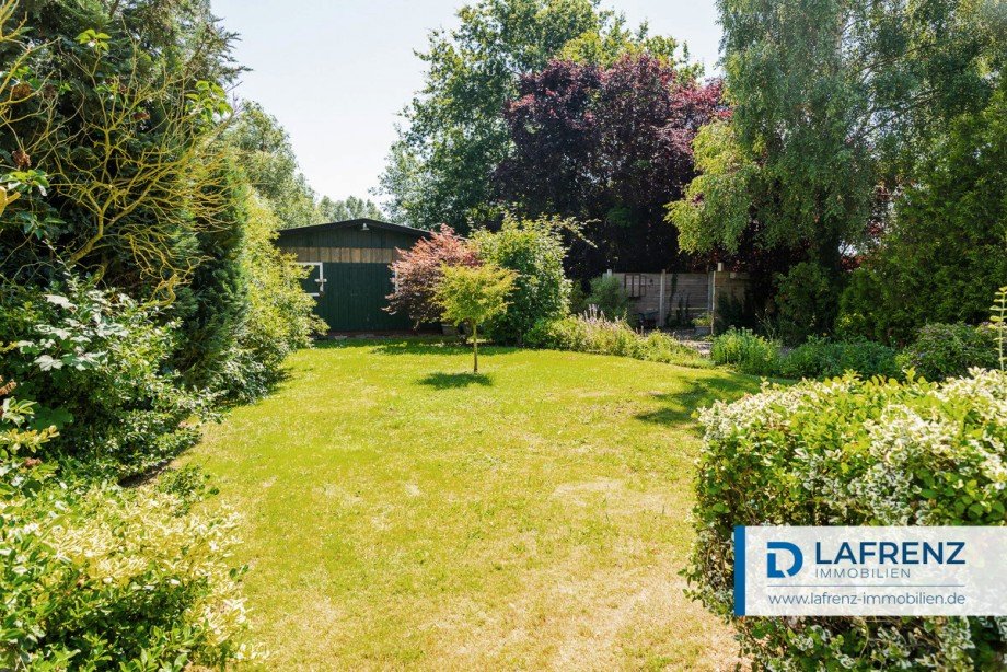 Blick in den Garten Einfamilienhaus Fehmarn