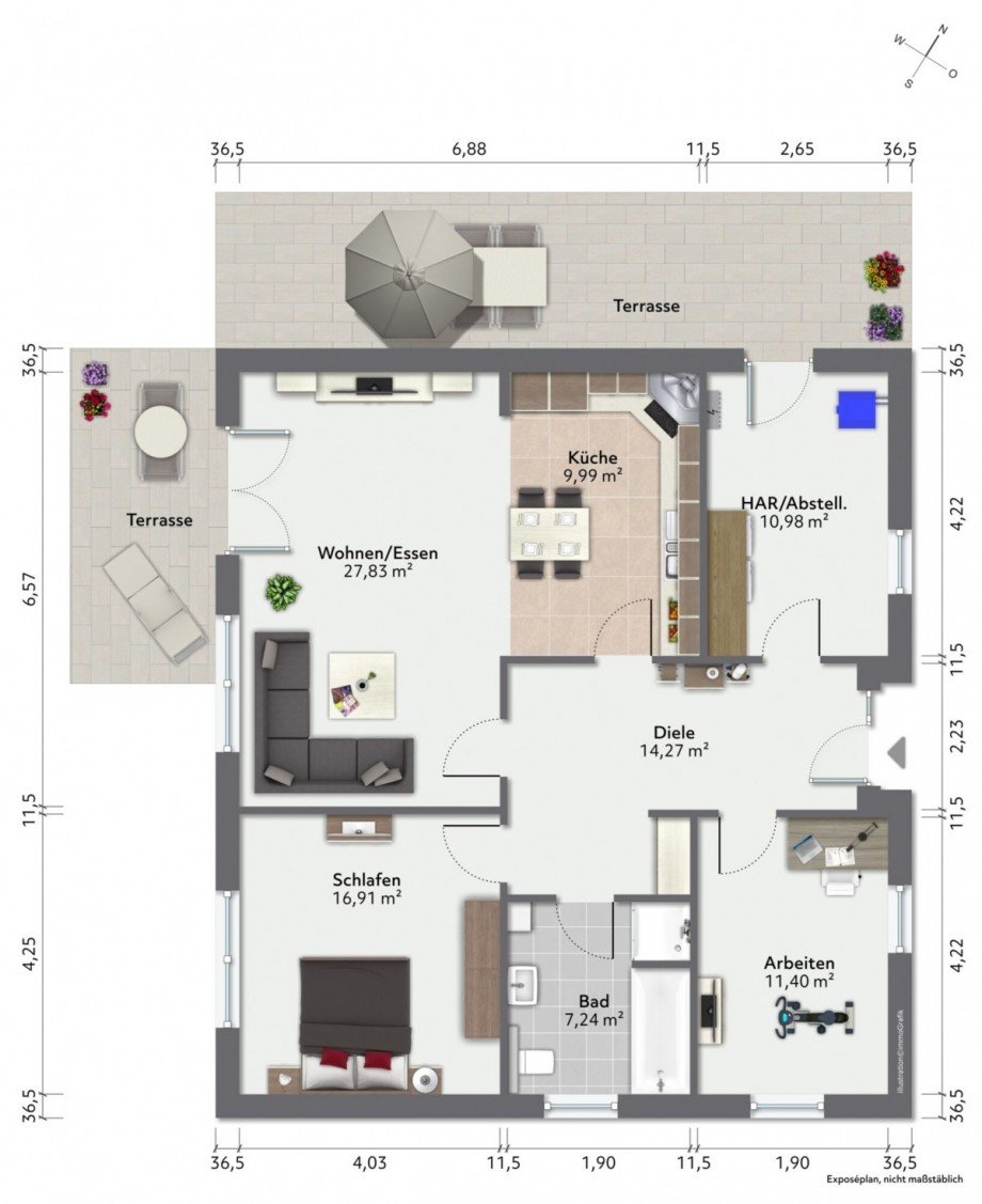Grundriss Bungalow Gro�enbrode