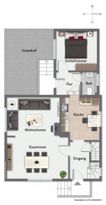 Erdgeschoss Inselklassiker in der N�he des S�dstrands mit sonnigem Garten.