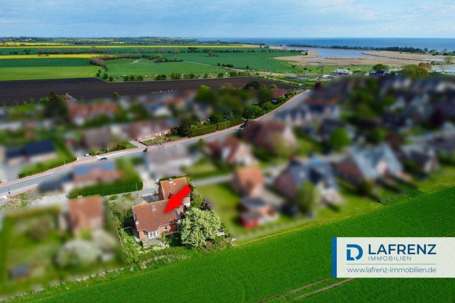 �bersichtsbild Luftbild Einfamilienhaus Fehmarn