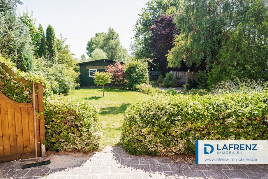 Blick in den Garten Einfamilienhaus Fehmarn