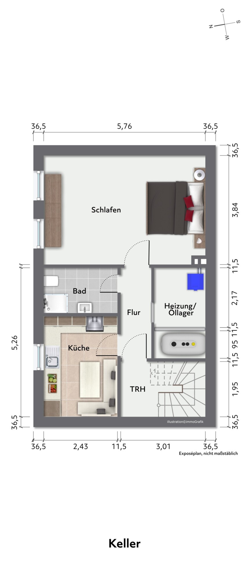 Keller Doppelhaush�lfte Gr�mitz / Lenste