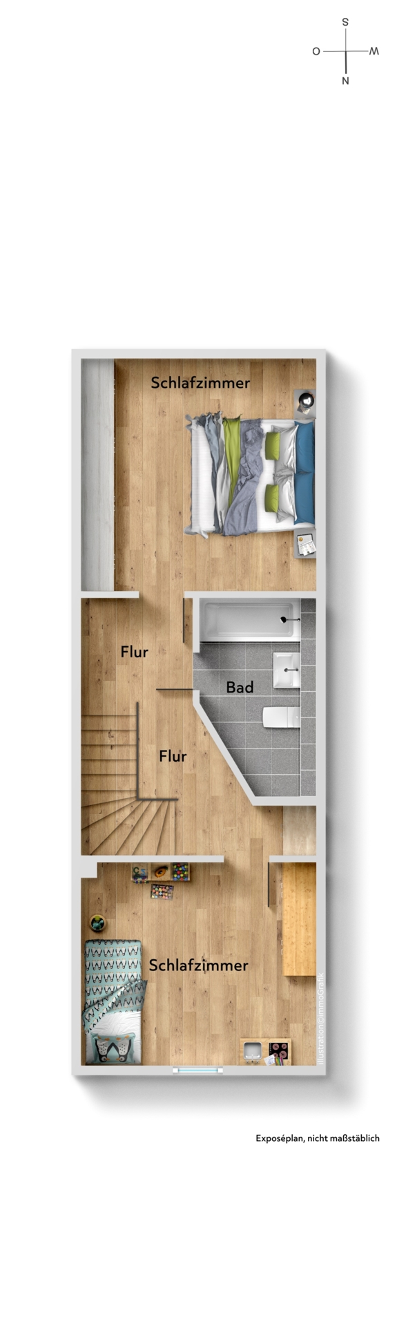 1. Dachgeschoss Reihenmittelhaus Fehmarn / Burg auf Fehmarn