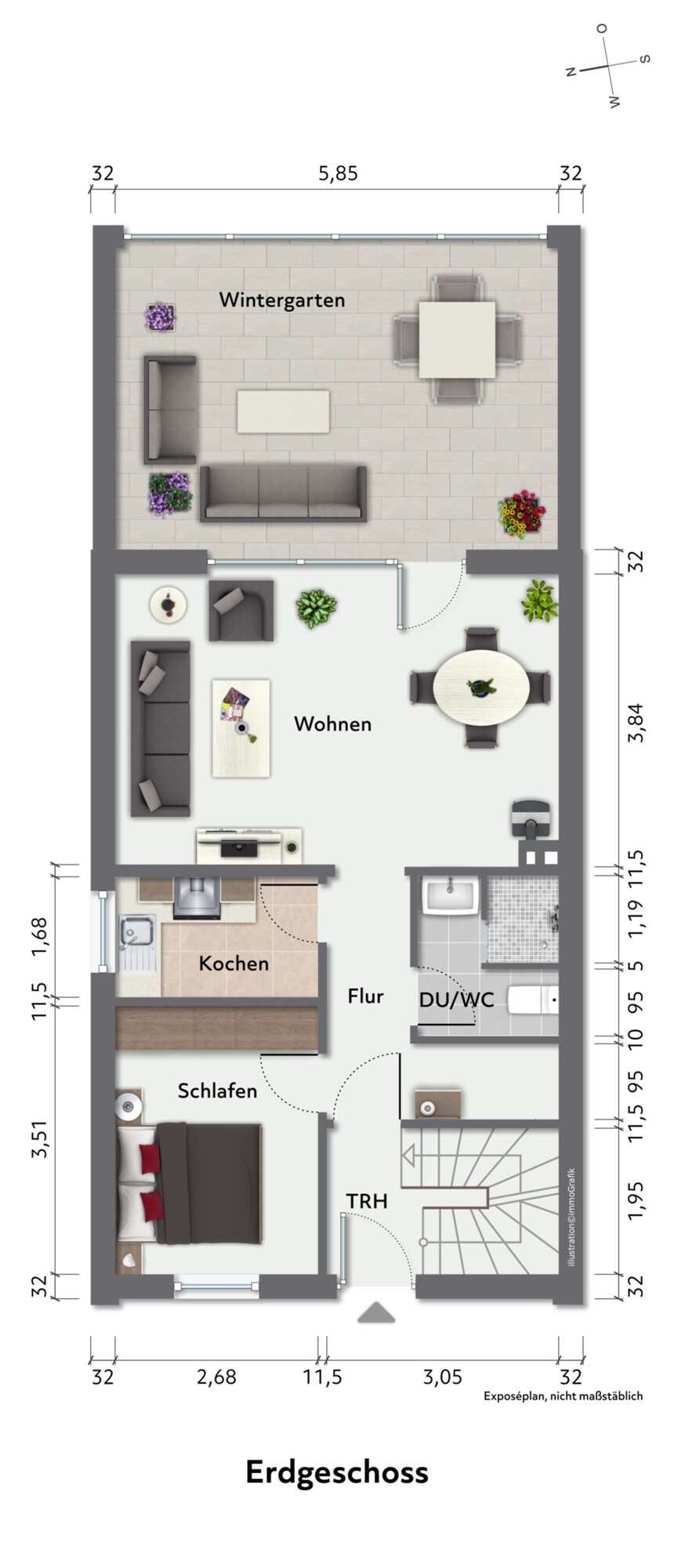 Erdgeschoss Doppelhaush�lfte Gr�mitz / Lenste