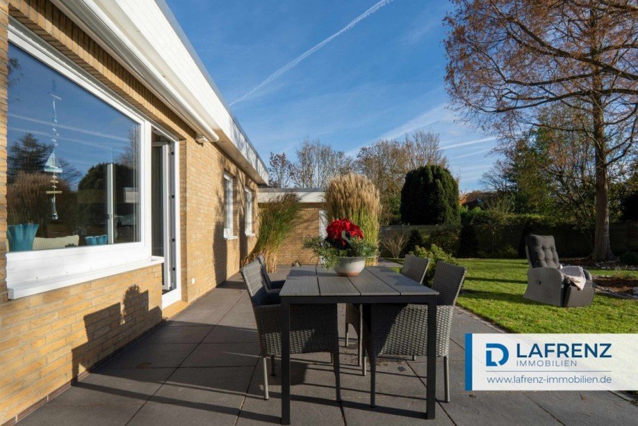 Terrasse nach S�den Bungalow Fehmarn