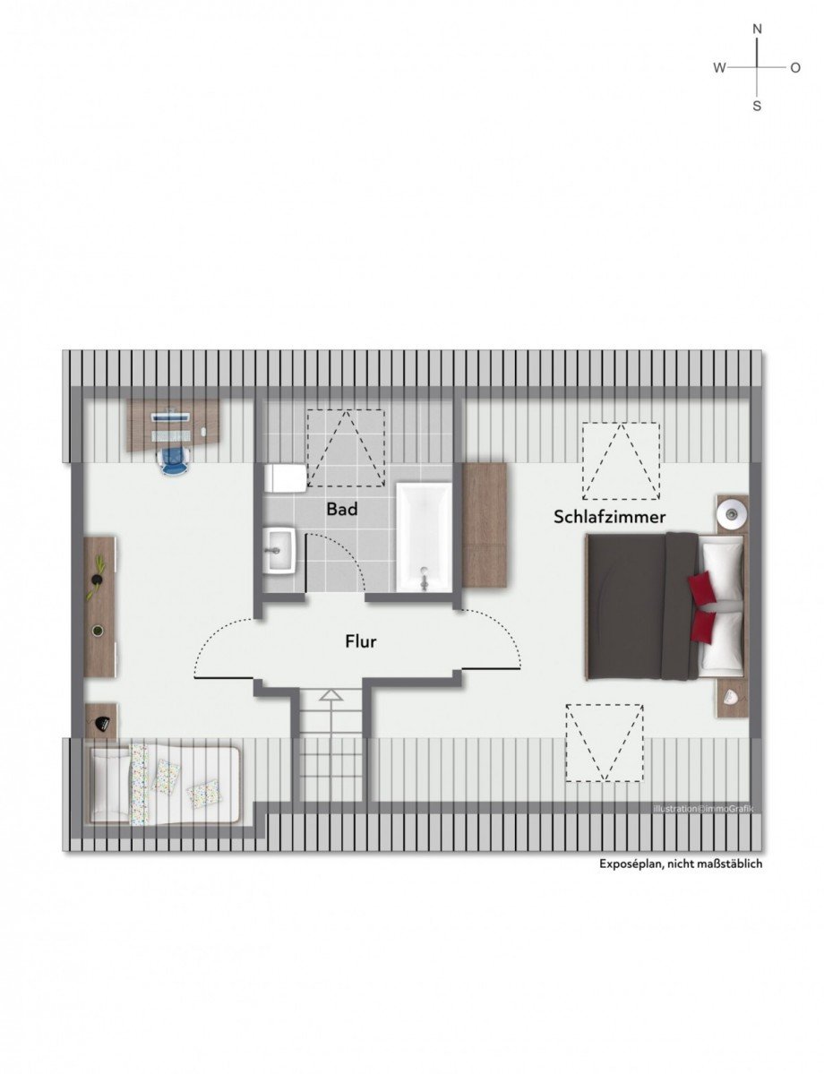 Dachgeschoss Reihenendhaus Fehmarn